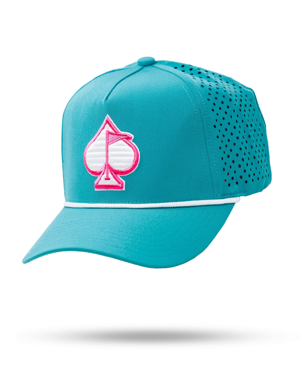 Pins and Aces Perforated Rope Hat - Baby Blue — main product shot