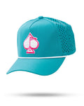 Pins and Aces Perforated Rope Hat - Baby Blue — main product shot