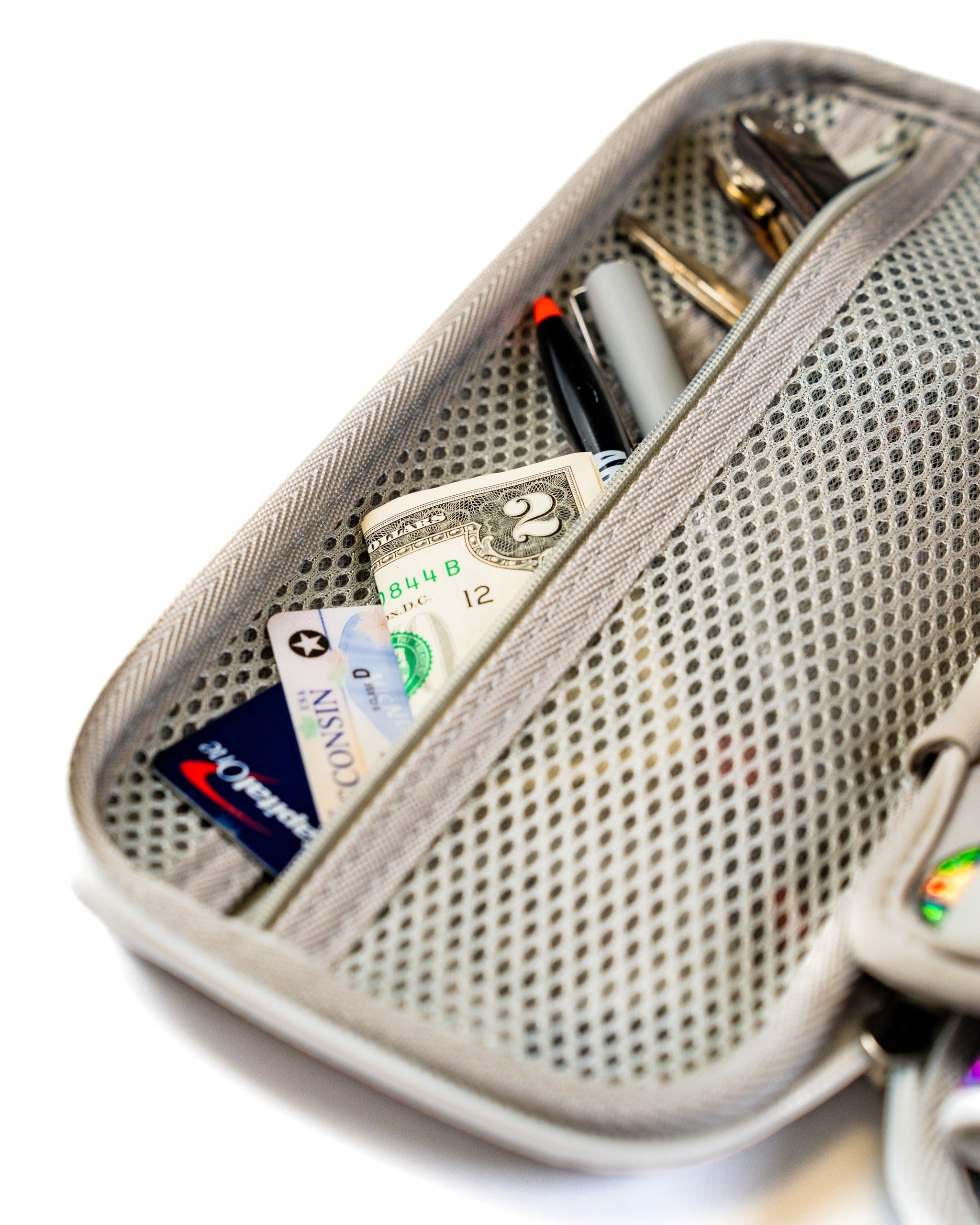 Pins and Aces Glove & Accessory Caddie - Gray — side view