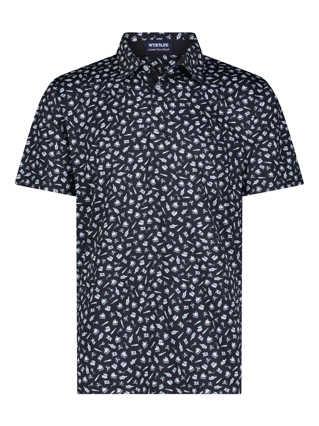 White Water Life Pirate Polo — main product shot
