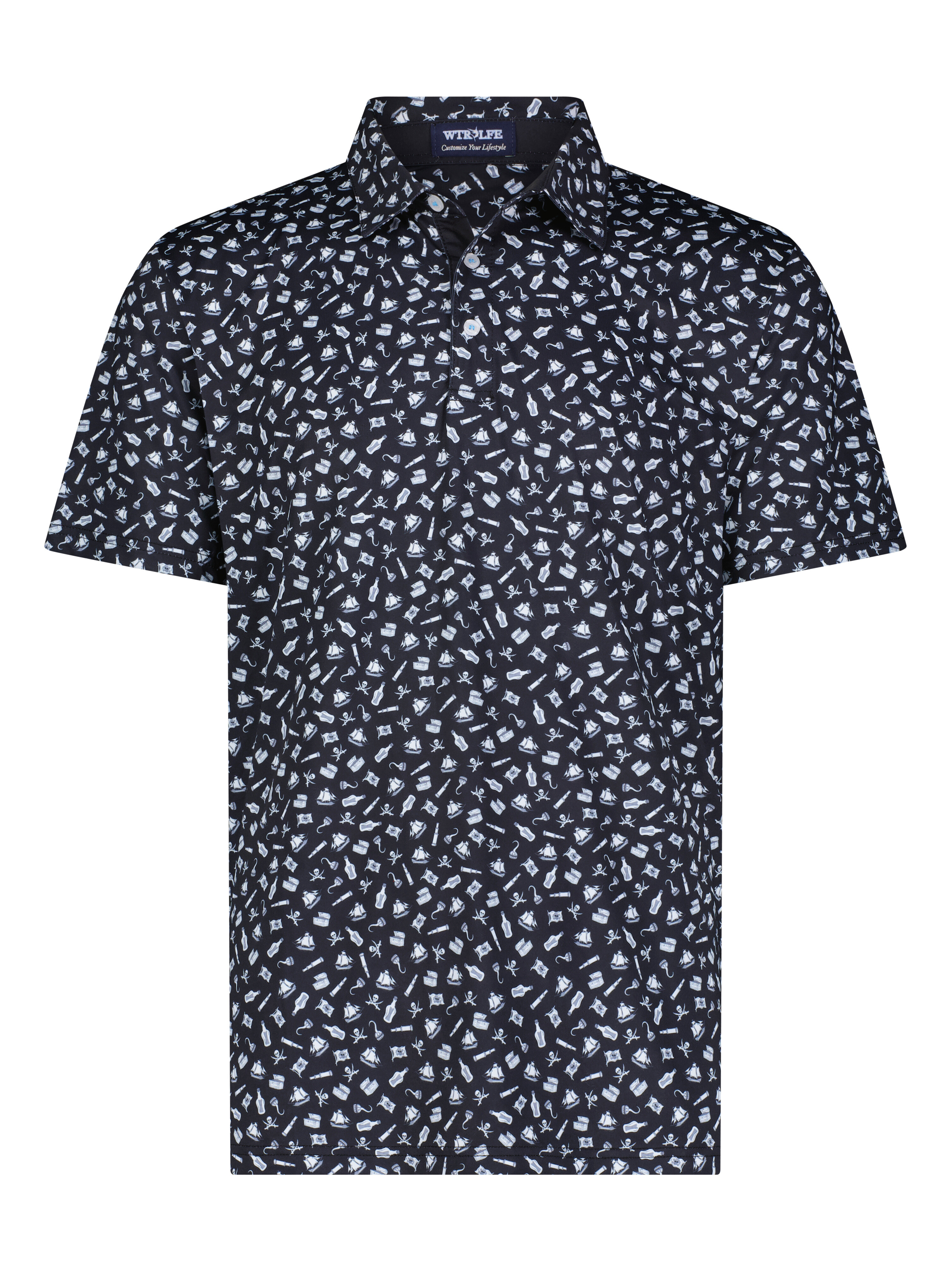 White Water Life Pirate Polo — main product shot