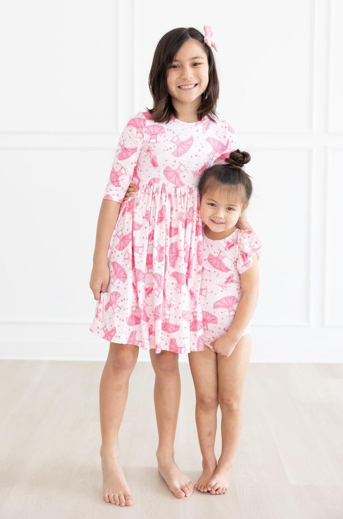 Mila & Rose ® Pirouette 3/4 Sleeve Pocket Twirl Dress — lifestyle context