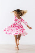 Mila & Rose ® Pirouette 3/4 Sleeve Pocket Twirl Dress — main product shot