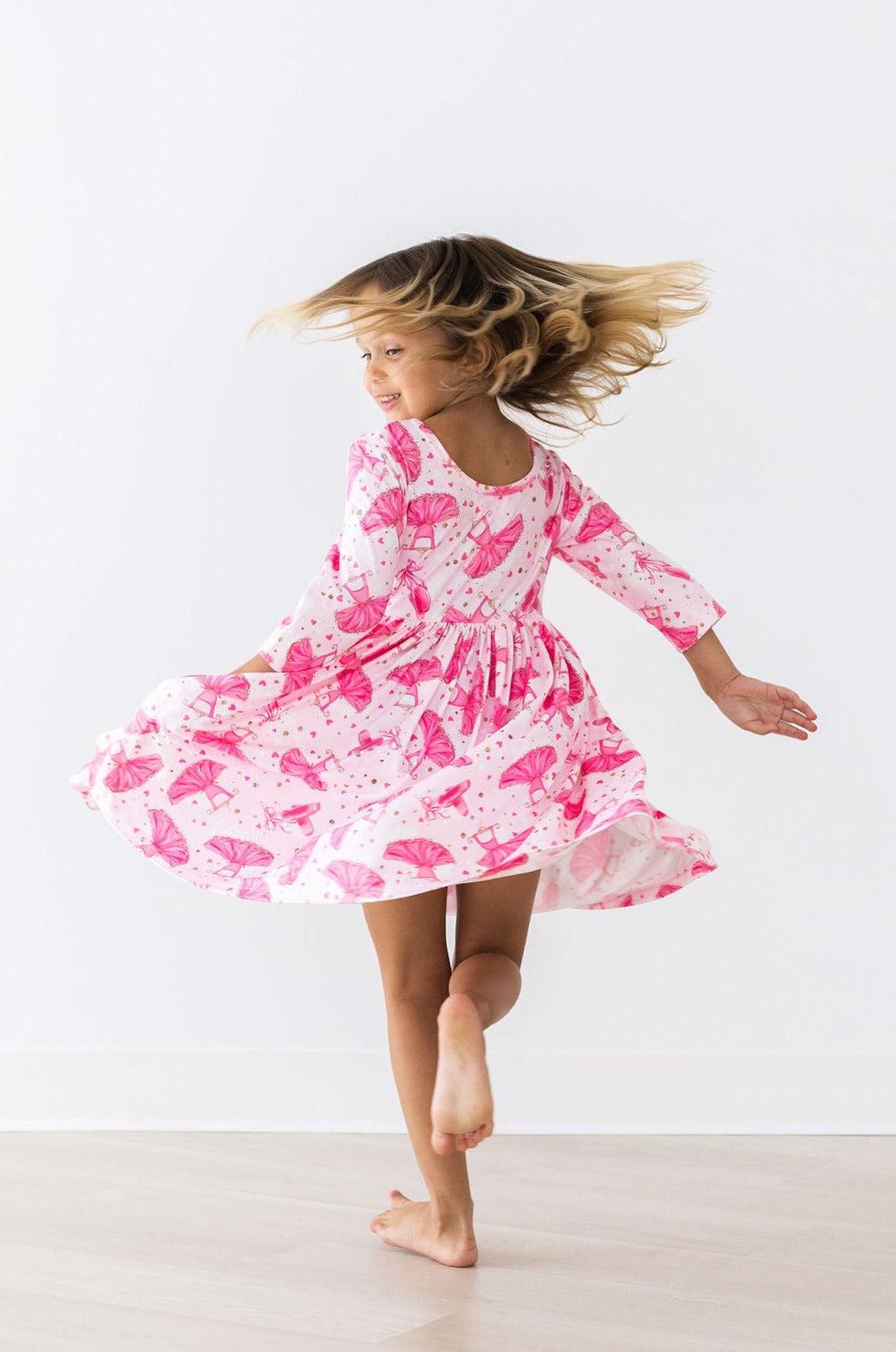 Mila & Rose ® Pirouette 3/4 Sleeve Pocket Twirl Dress — main product shot