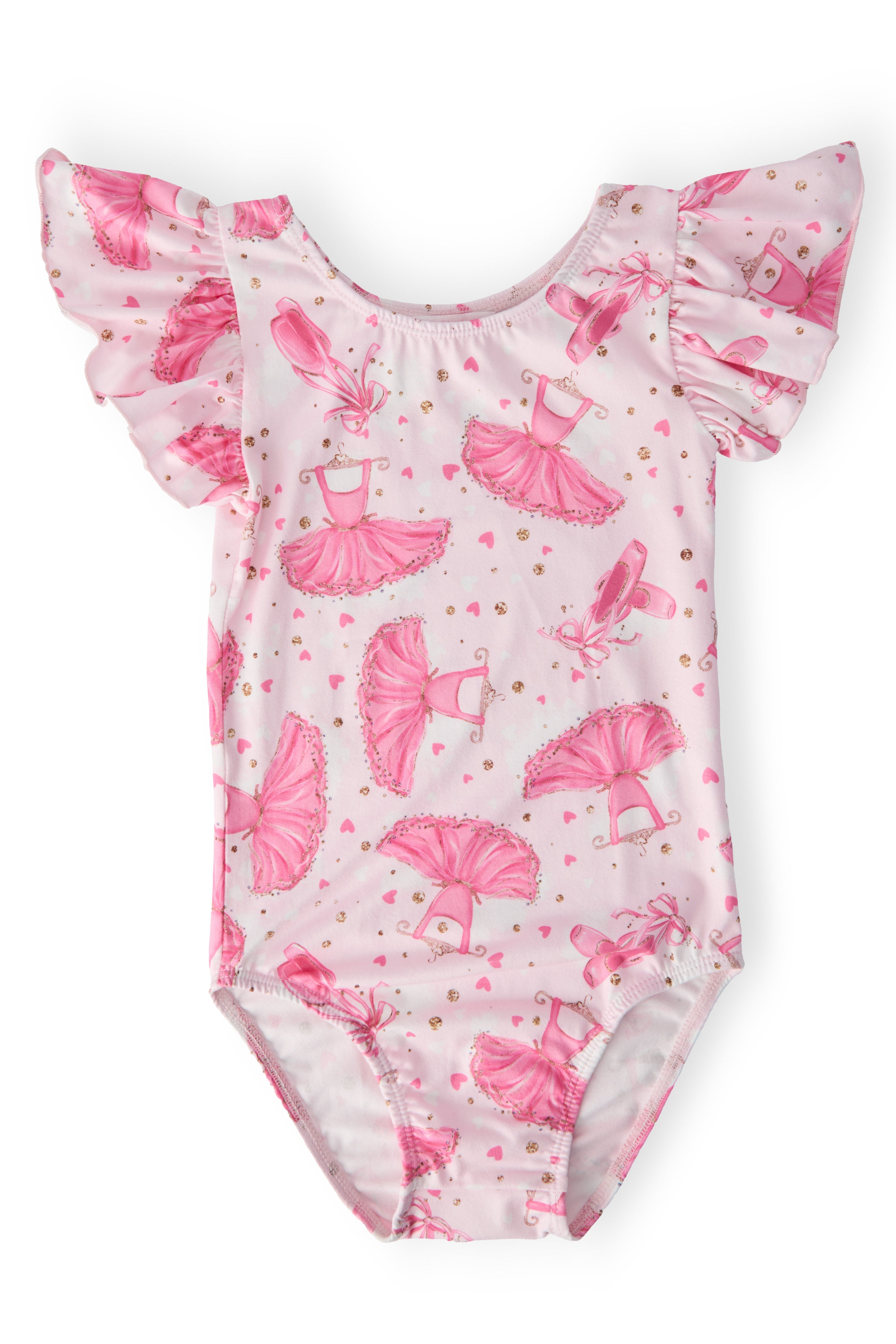 Mila & Rose ® Pirouette S/S Flutter Sleeve Leotard — main product shot