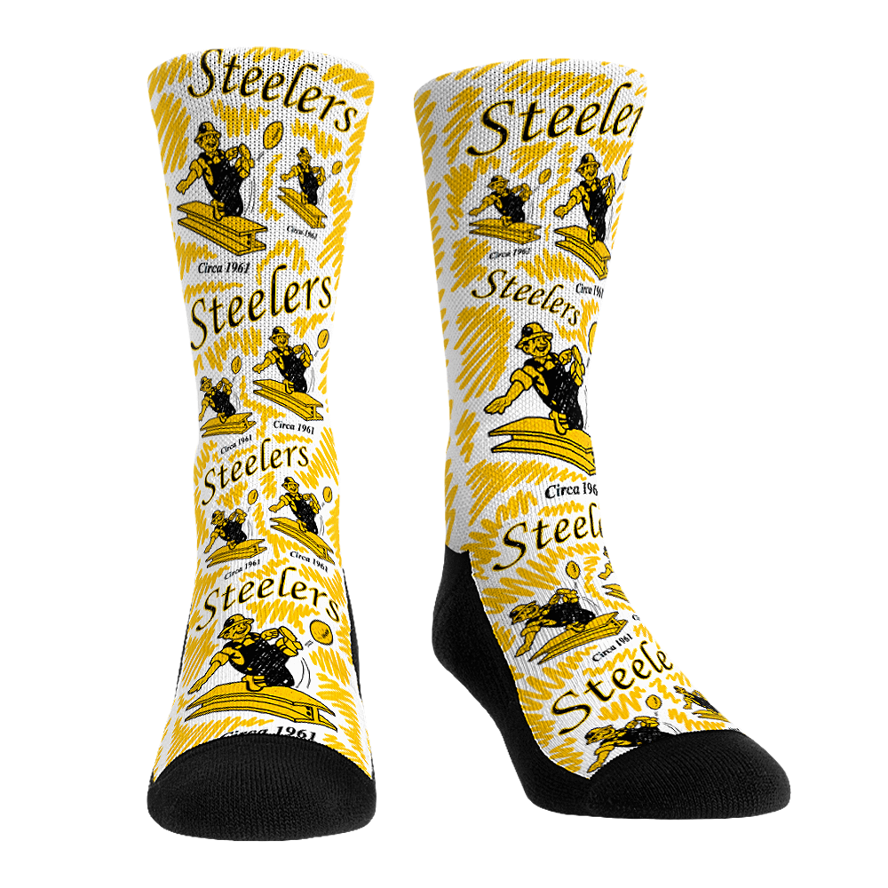 Rock 'Em Socks Rock 'Em Socks Pittsburgh Steelers - Throwback Logo Sketch — main product shot