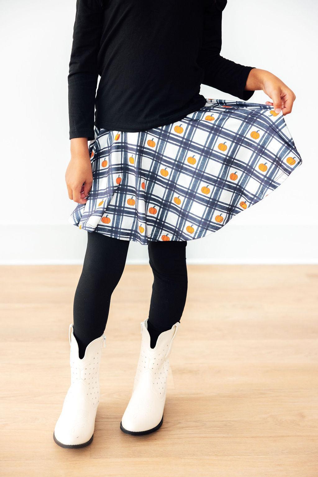 Mila & Rose ® Plaid Pumpkins Twirl Skegging — main product shot