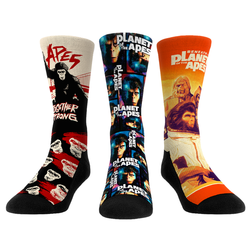 Rock 'Em Socks Rock 'Em Socks Planet of the Apes - 3-Pack — main product shot