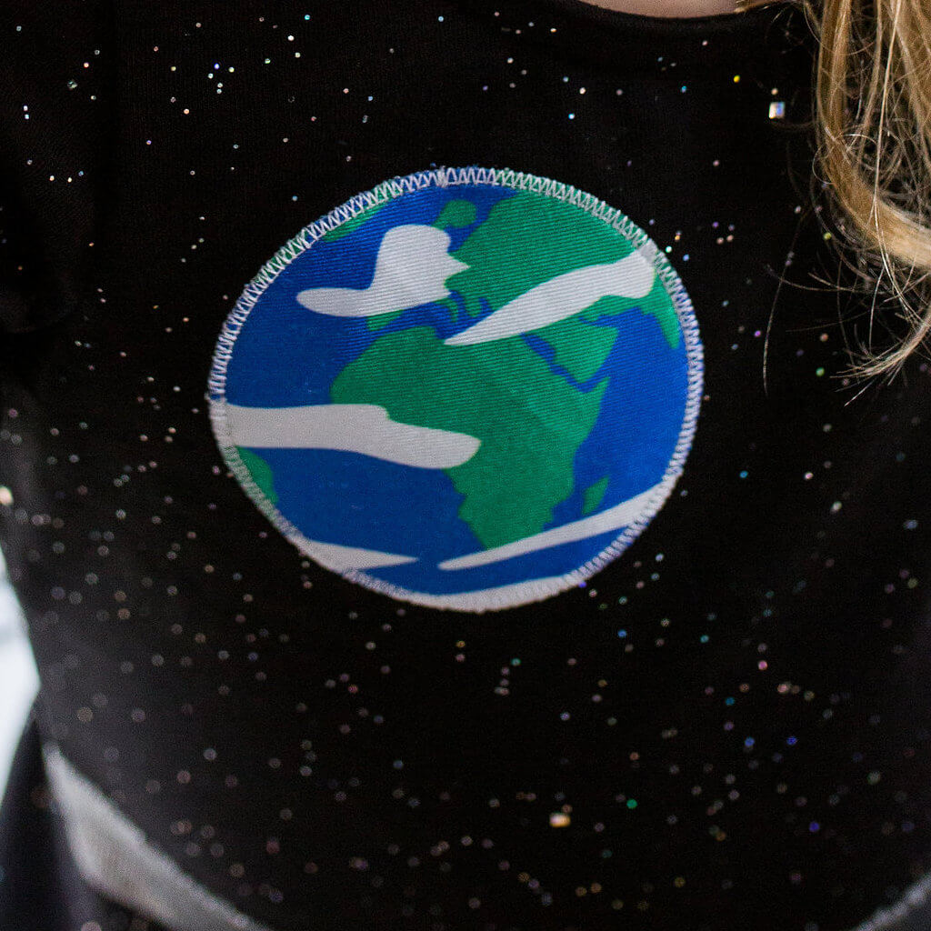 Princess Awesome & Boy Wonder Solar System Busy Dress — detail shot 9