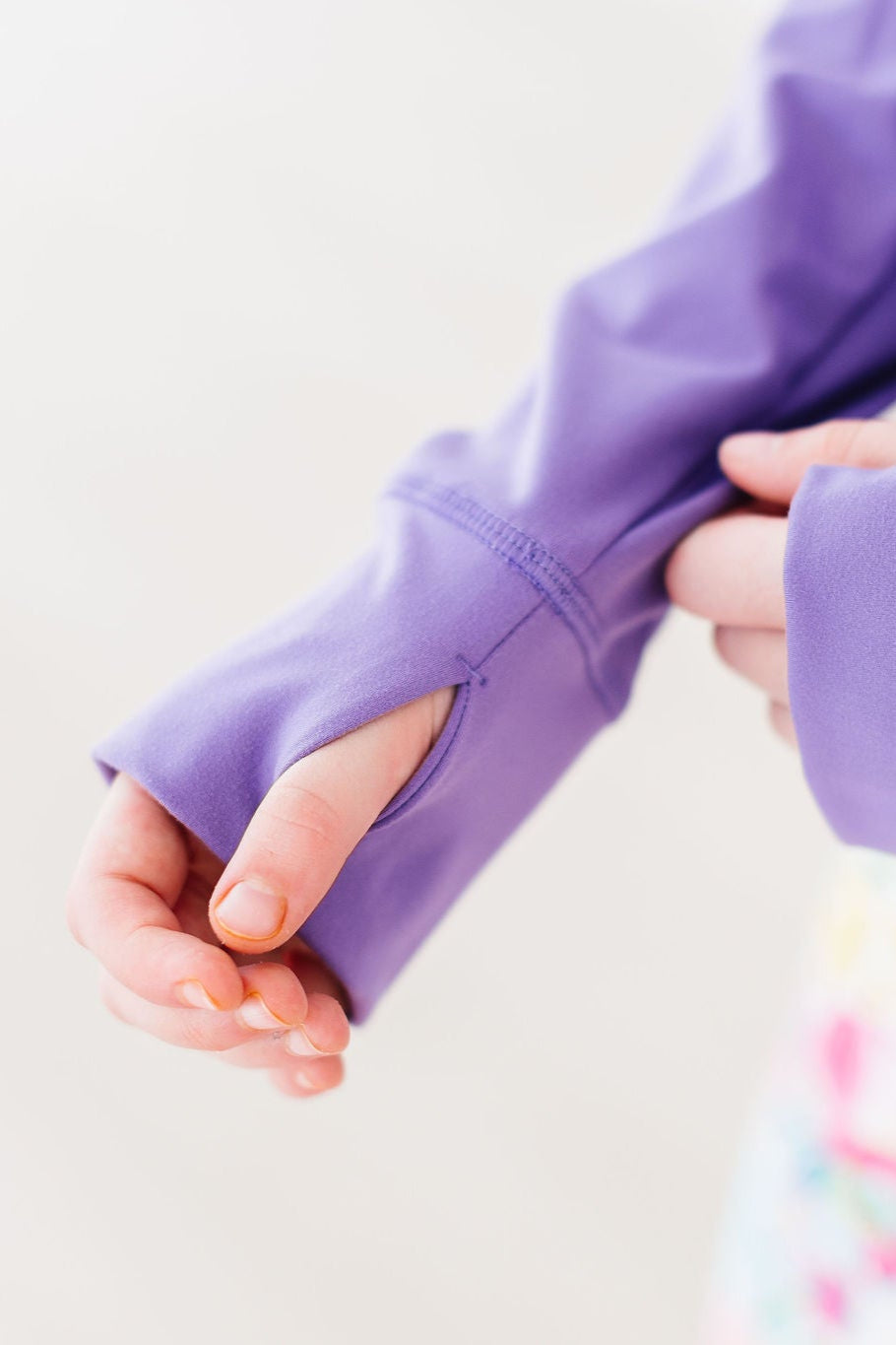 Mila & Rose ® SALE Playful Purple Full-Zip Ruffle Active Jacket — in-use photo