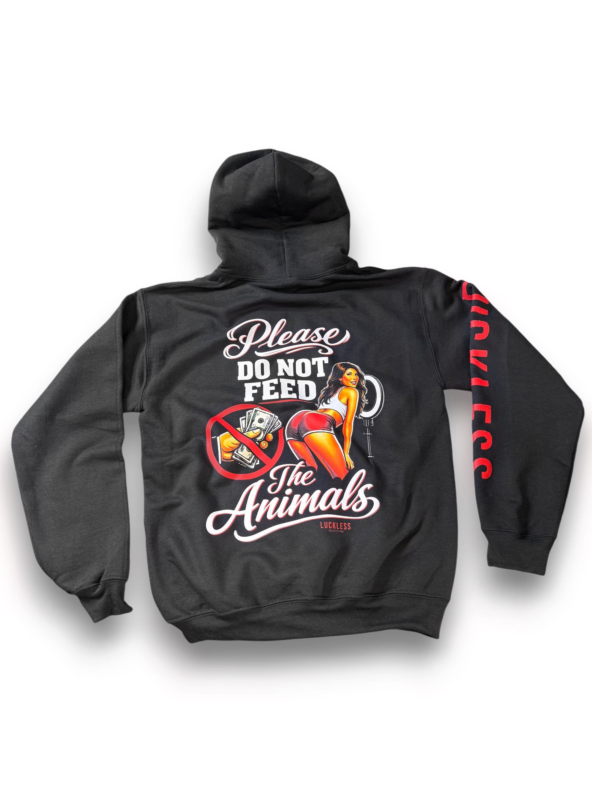 Luckless Outfitters Please Do Not Feed The Animals Hoodie — main product shot