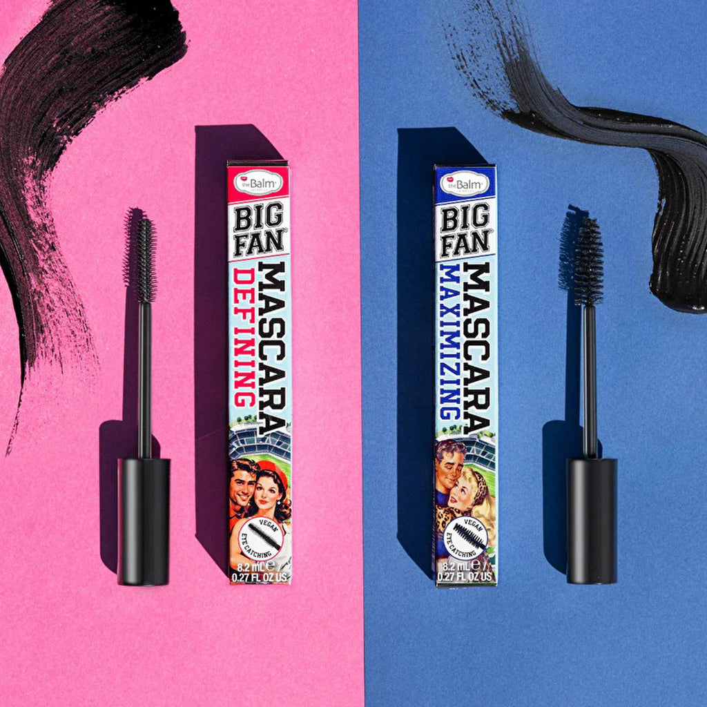 theBalm Big Fan Mascara: Maximizing Volume & Definition, Long-Lasting Formula with Carnauba Wax for Bolder, Thicker Lashes All Day.