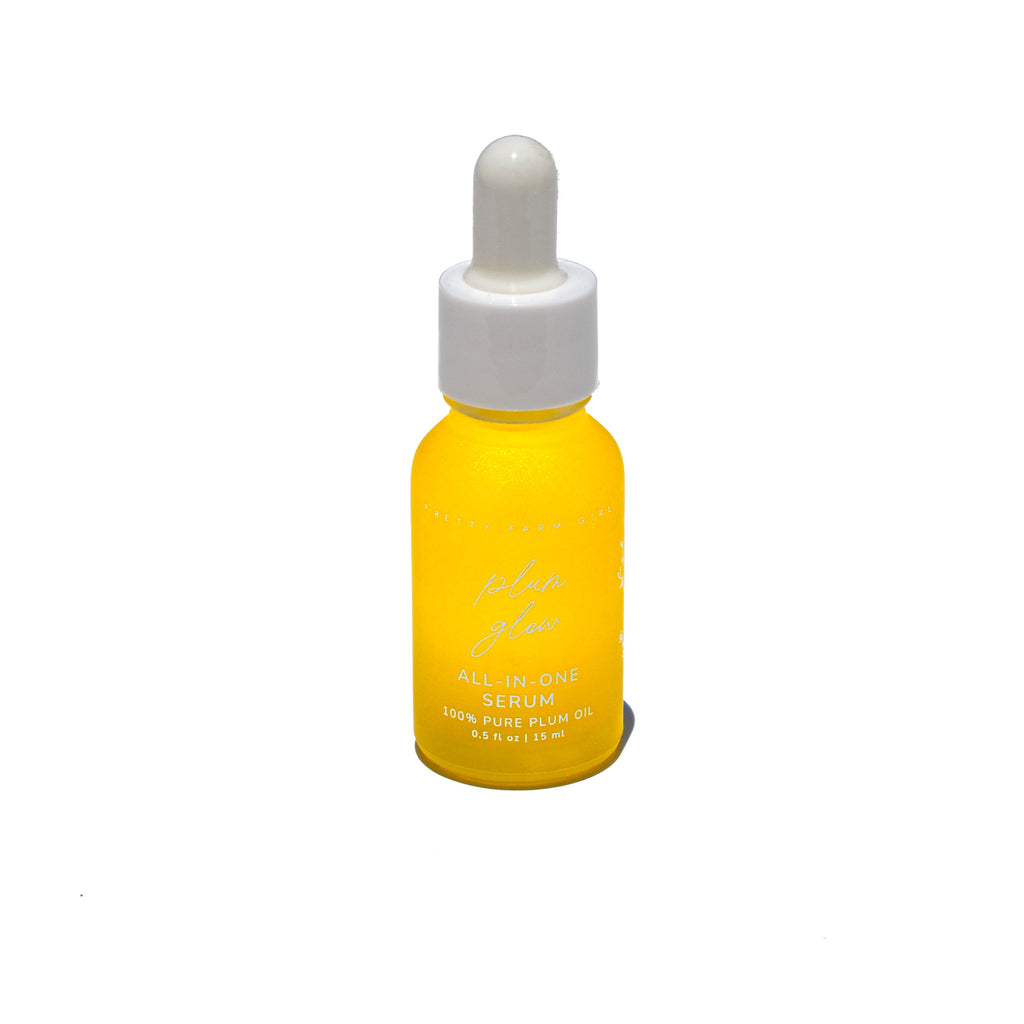Pretty farm girl Plum Glow Multipurpose Face Serum | 100% Pure Plum Oil — back view