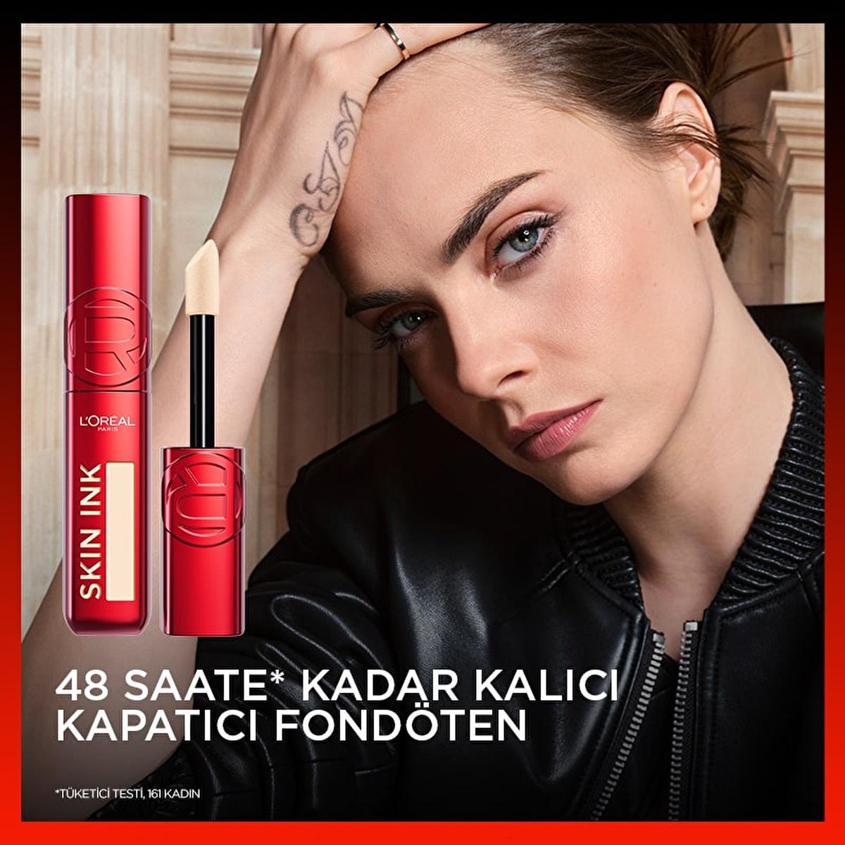 Loreal Paris Skin Ink: 48H Long-Lasting Full Coverage Liquid Foundation - Lightweight, Breathable, Transfer-Resistant Formula
