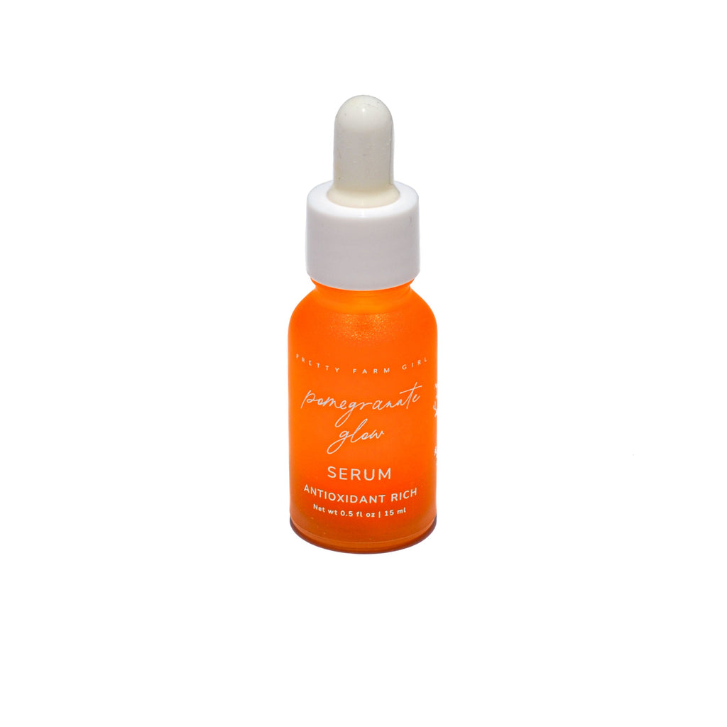 Pretty farm girl Pomegranate Glow Natural Skin Protecting Serum — back view
