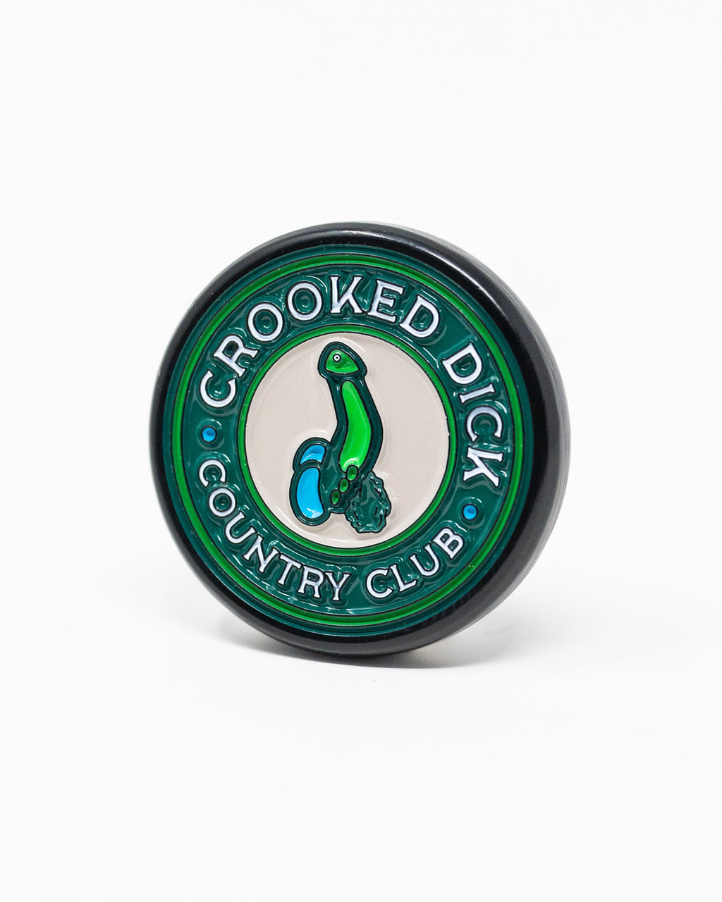 Pins and Aces Pop Out Medallion Ball Marker - Crooked Dick — feature highlight