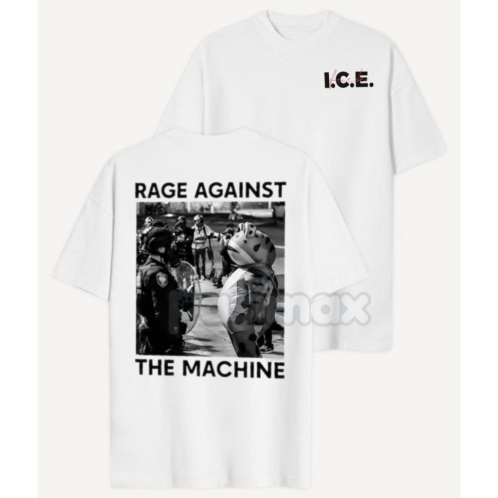 Pasimax Portland Frog "No Deportation" T-Shirt - Rage Against The Machine ICE Out Social Justice Tee, Two-Sided Graphic — mai
