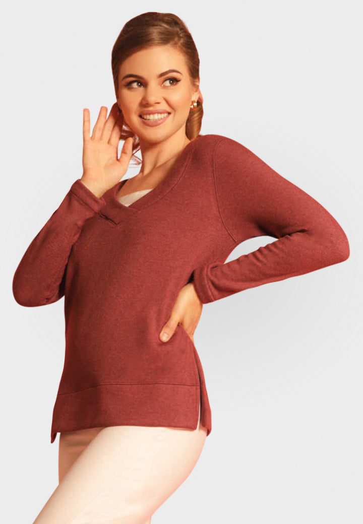 Buki Power Vee 'Sweater' Sweatshirt - Charcoal Gray — side view