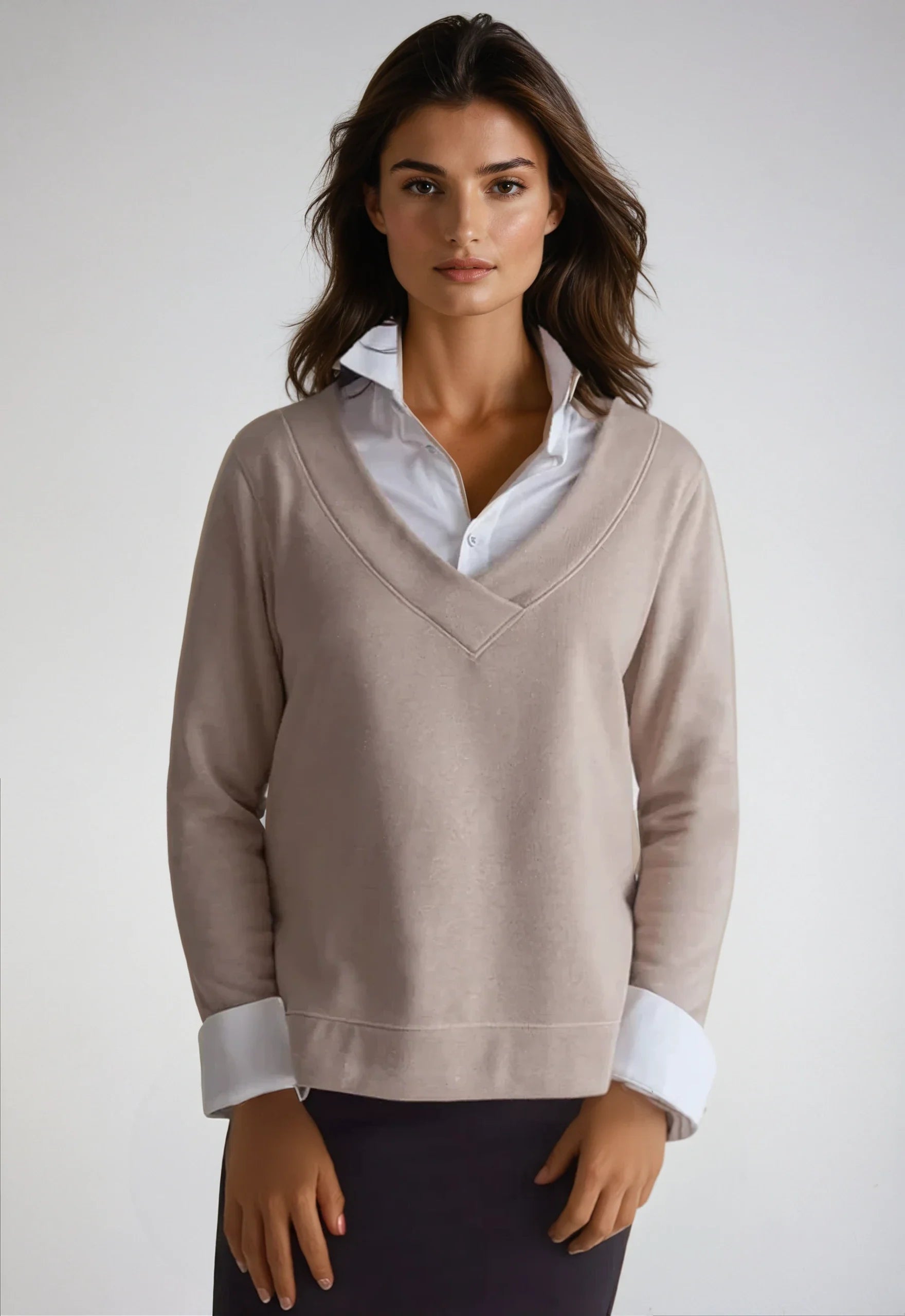 Buki Power Vee 'Sweater' Sweatshirt - Camel — main product shot