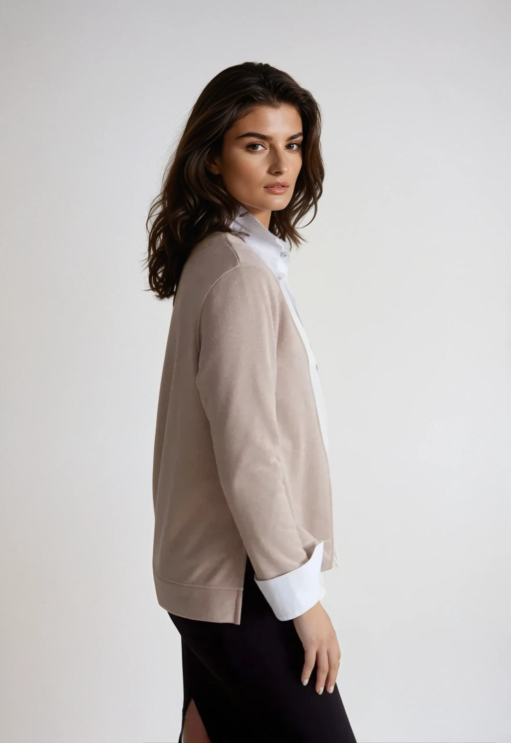 Buki Power Vee 'Sweater' Sweatshirt - Camel — side view