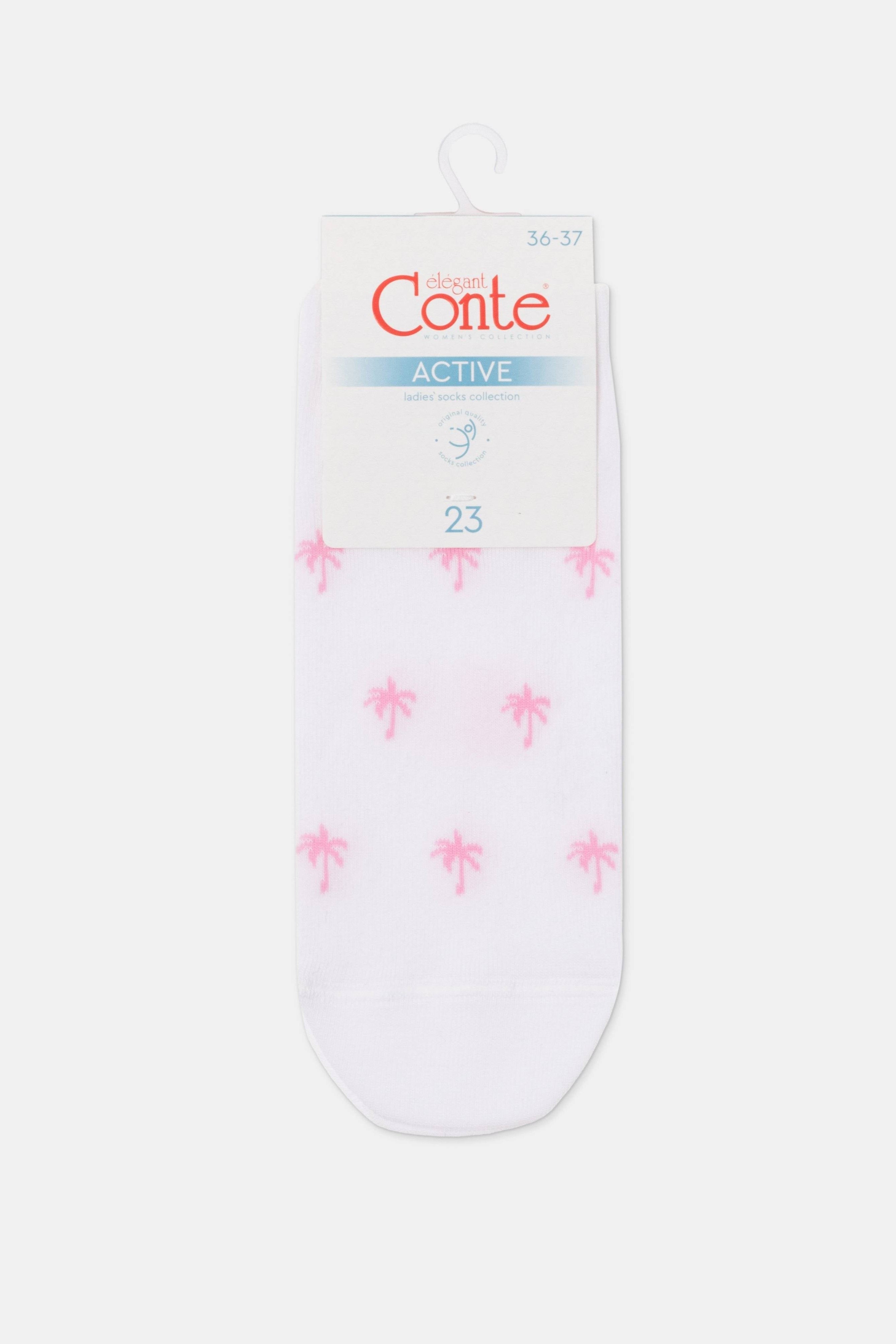 TheRanok.com Cotton Ankle Socks Conte Active - 589 Palm Trees — feature highlight