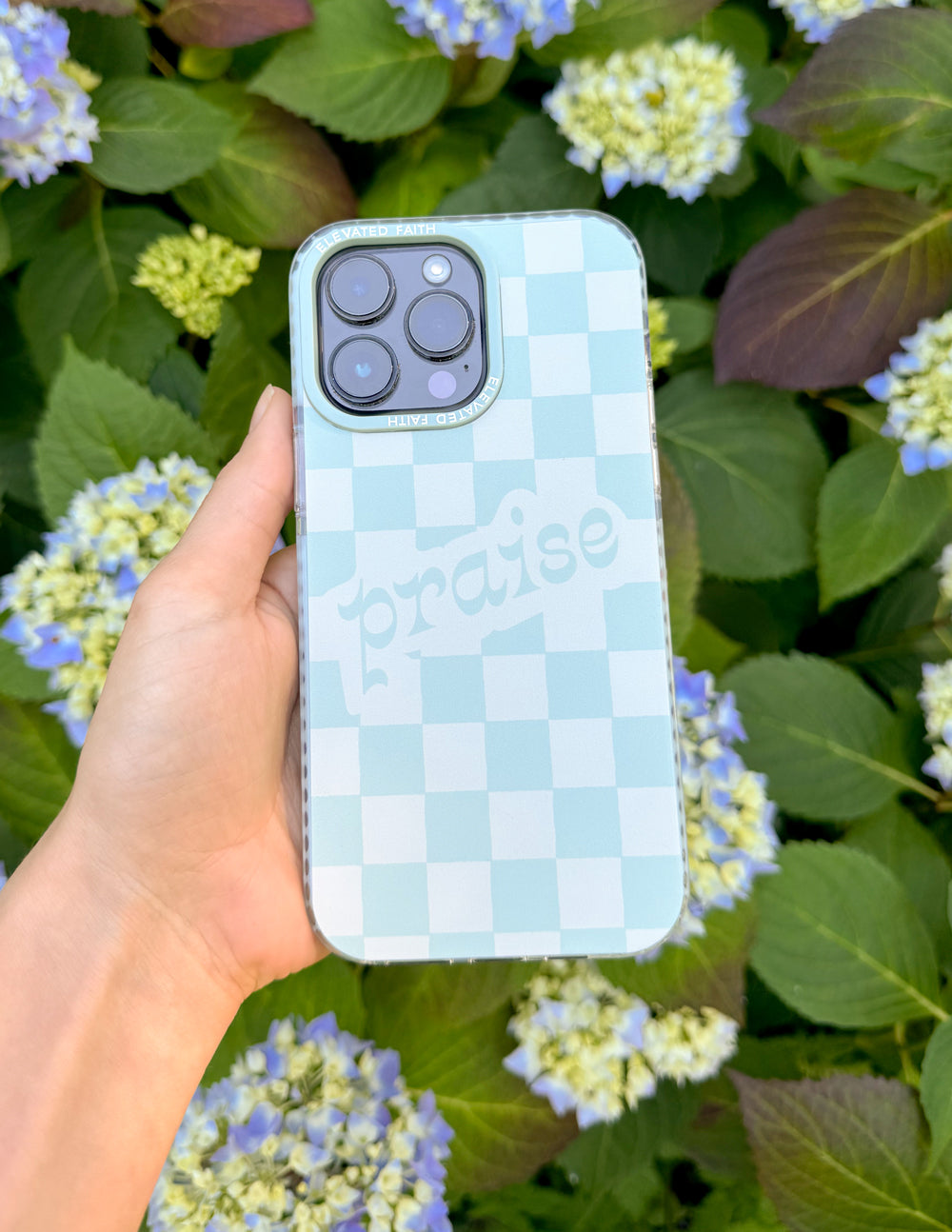 Elevated Faith Praise Phone Case — detail close-up