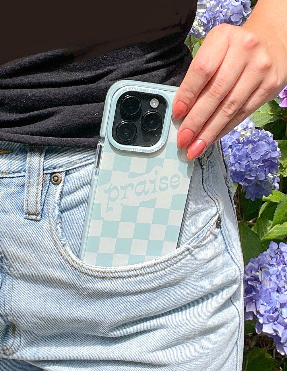 Elevated Faith Praise Phone Case — back view