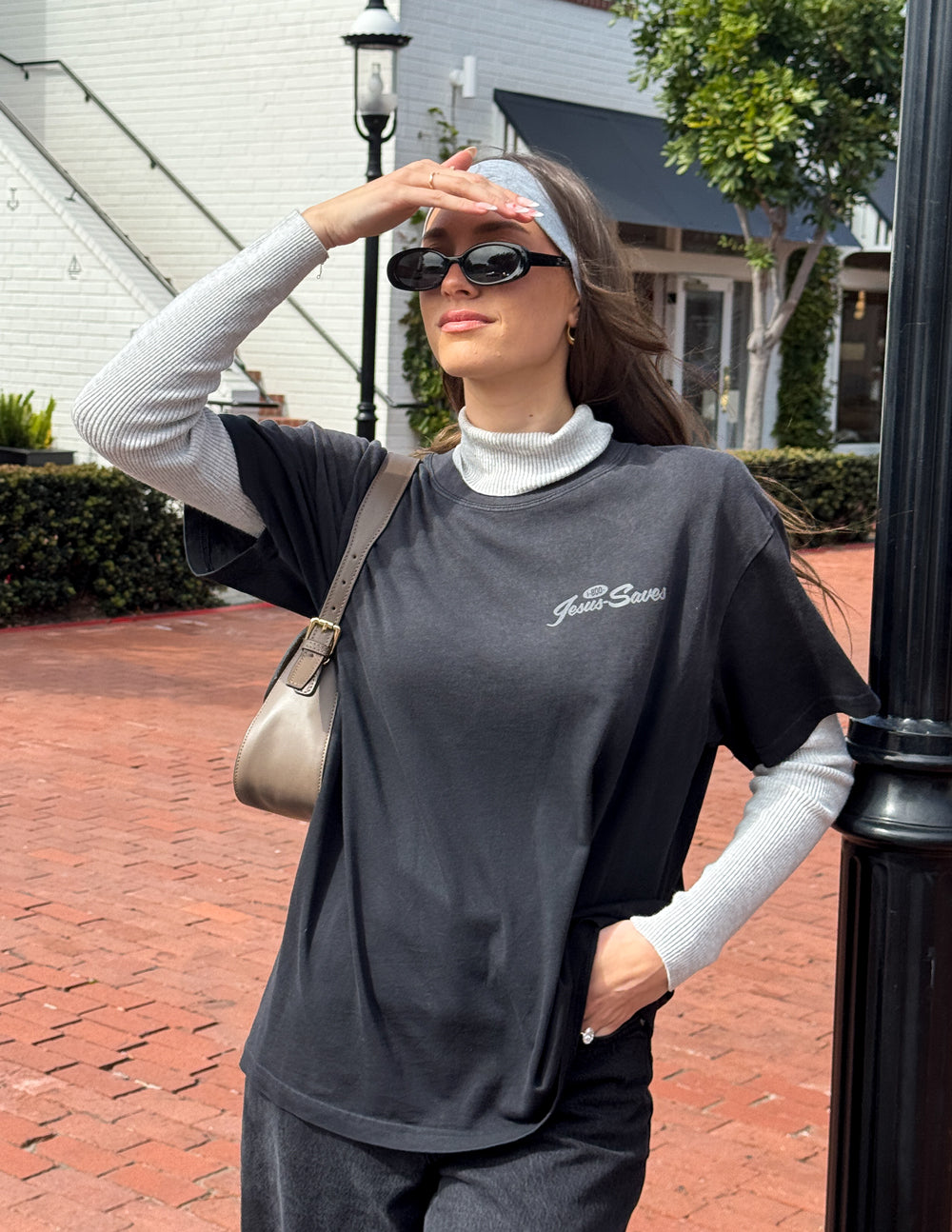 Elevated Faith Prayer Line Unisex Tee — construction detail