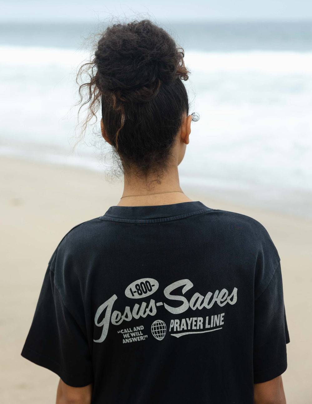 Elevated Faith Prayer Line Unisex Tee — detail shot 7