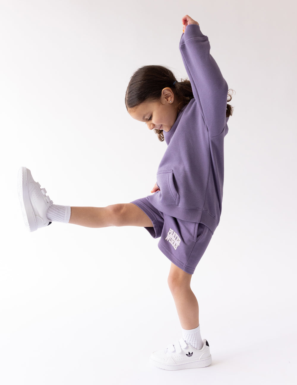 Elevated Faith Prayer Works Kids Short — side view