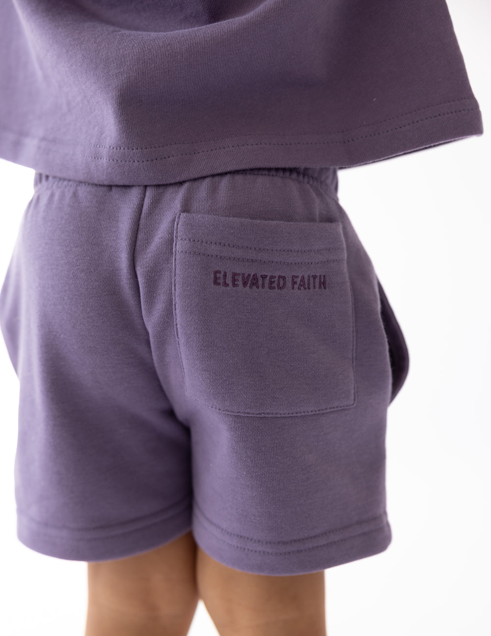 Elevated Faith Prayer Works Kids Short — in-use photo