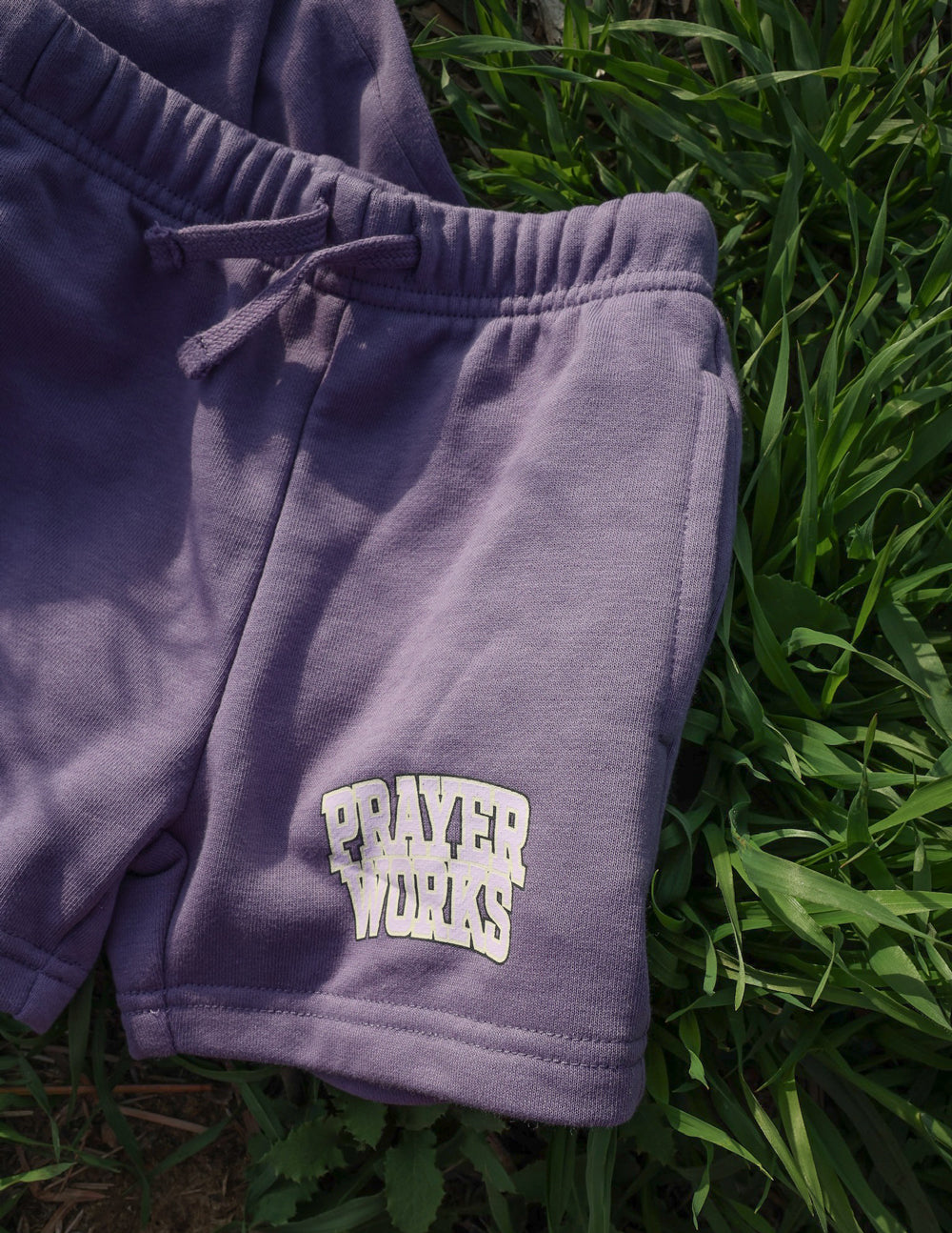 Elevated Faith Prayer Works Kids Short — color detail