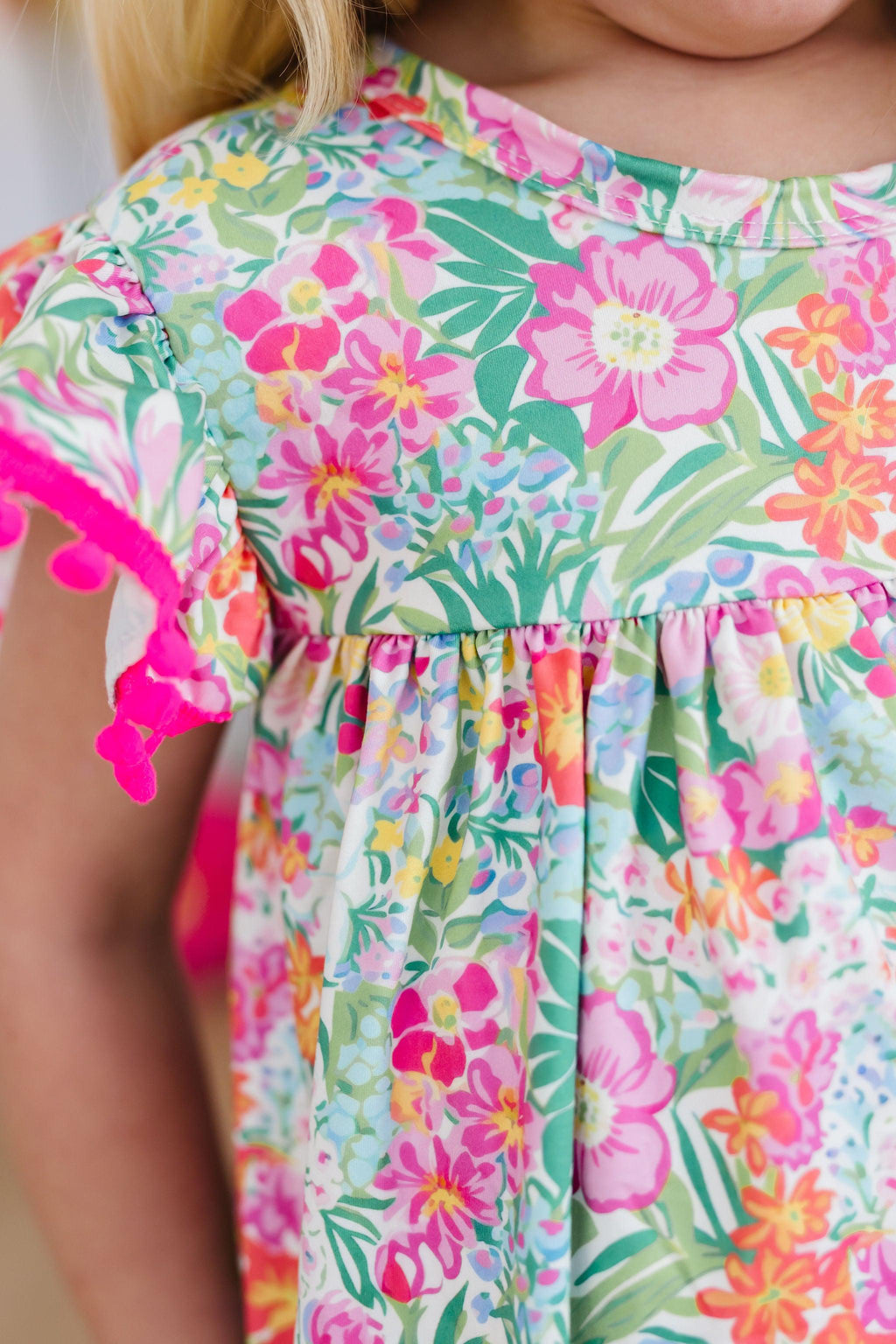 Mila & Rose ® Preppy Petals Pom Pom Dress — back view