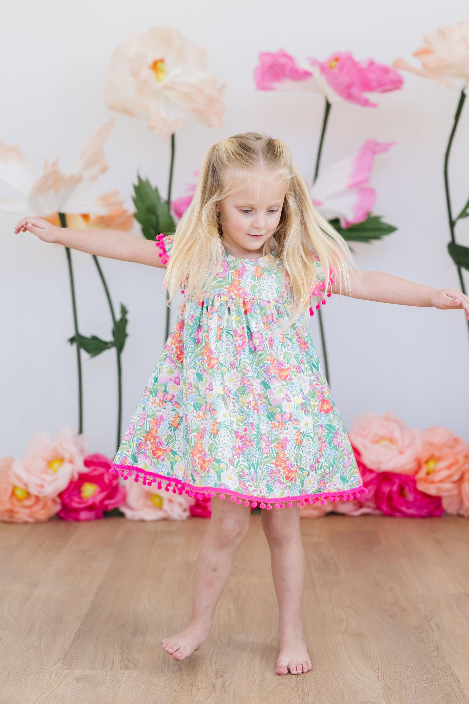 Mila & Rose ® Preppy Petals Pom Pom Dress — alternative angle