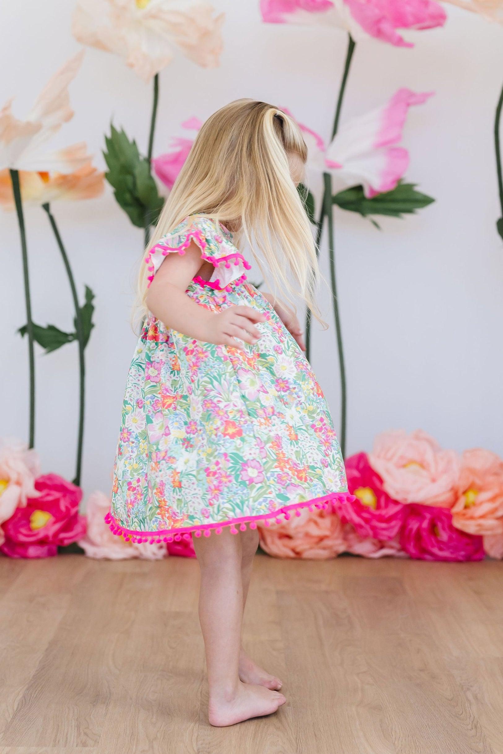 Mila & Rose ® Preppy Petals Pom Pom Dress — in-use photo
