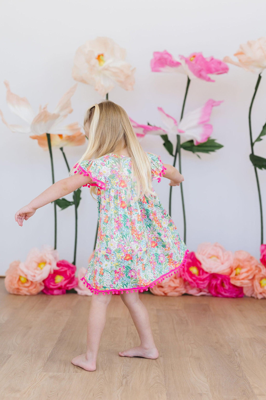 Mila & Rose ® Preppy Petals Pom Pom Dress — size reference