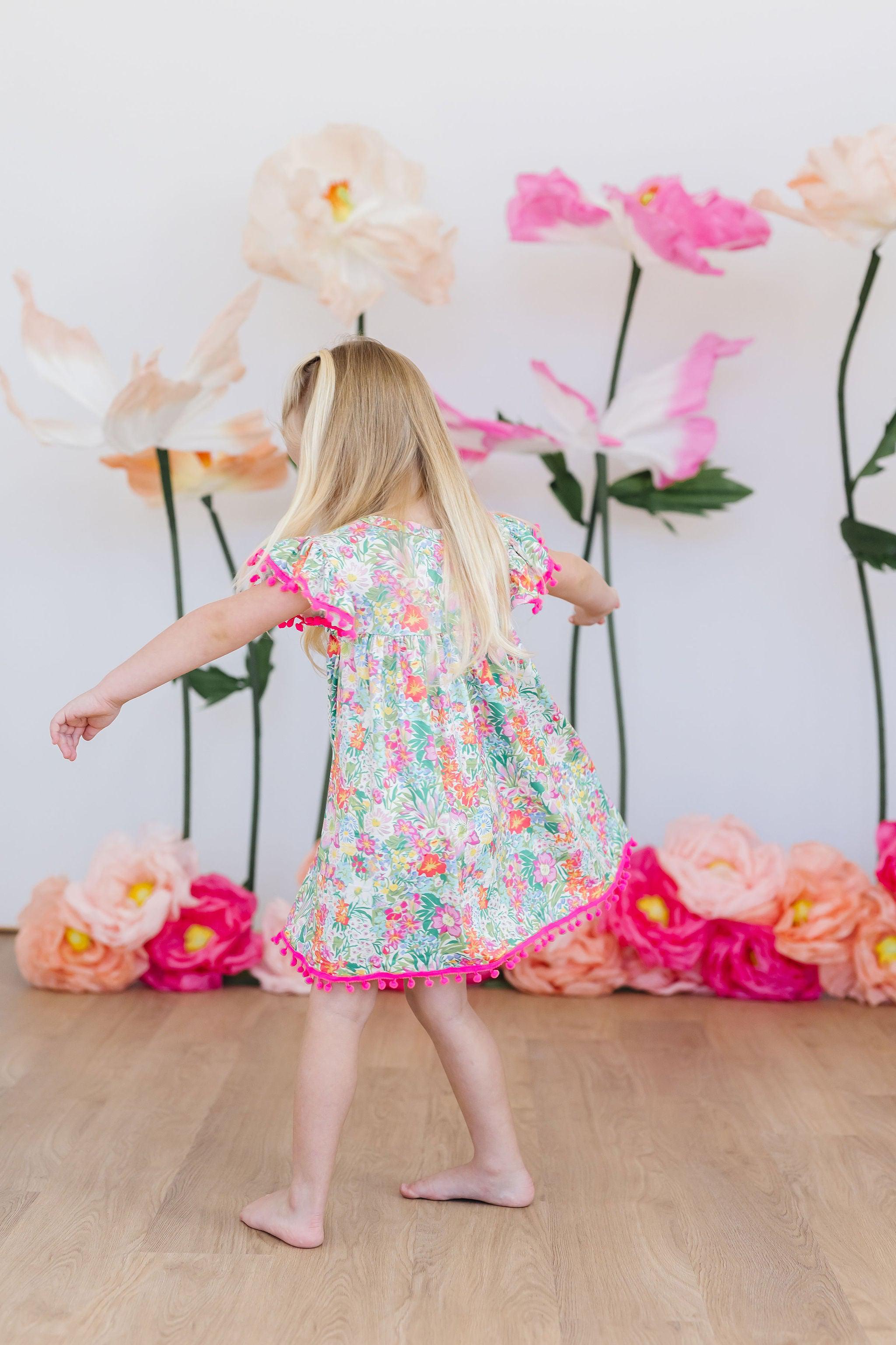 Mila & Rose ® Preppy Petals Pom Pom Dress — size reference