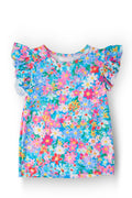 Mila & Rose ® Preppy Floral S/S Ruffle Tee — main product shot