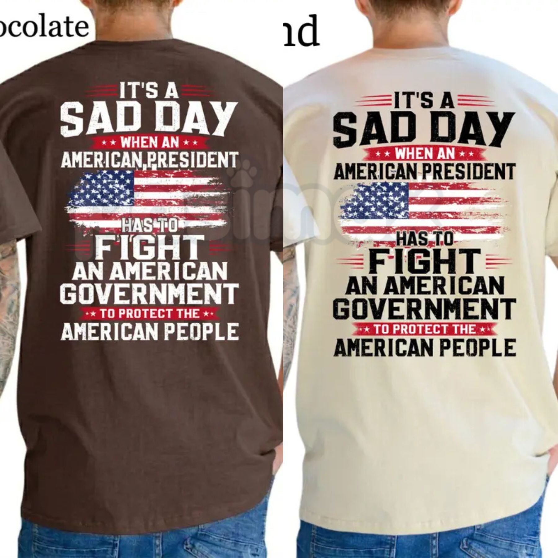 President Fight To Protect The American People T-Shirt – Conservative Political Graphics Tee, Funny Patriotic Men's Apparel