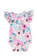Mila & Rose ® Pretty in Purple S/S Flutter Bodysuit — main product shot