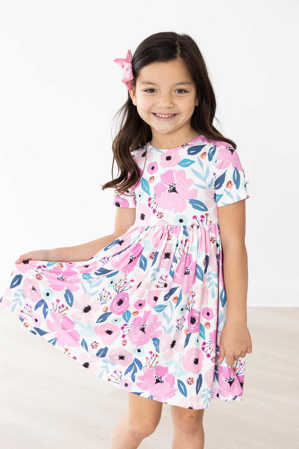 Mila & Rose ® Pretty in Purple S/S Pocket Twirl Dress — alternative angle