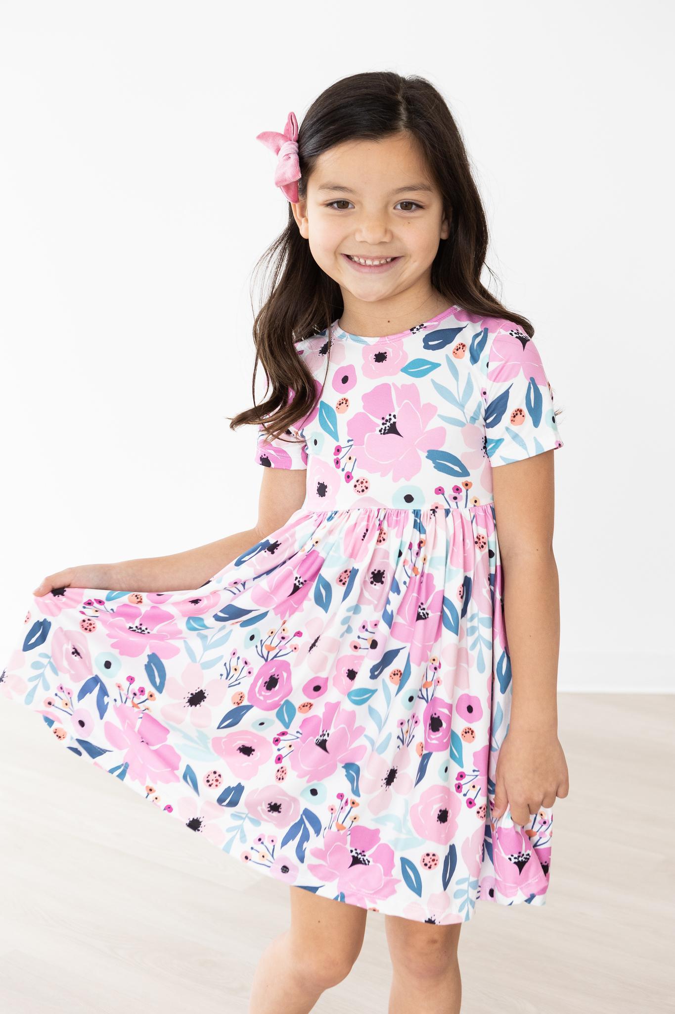 Mila & Rose ® Pretty in Purple S/S Pocket Twirl Dress — alternative angle