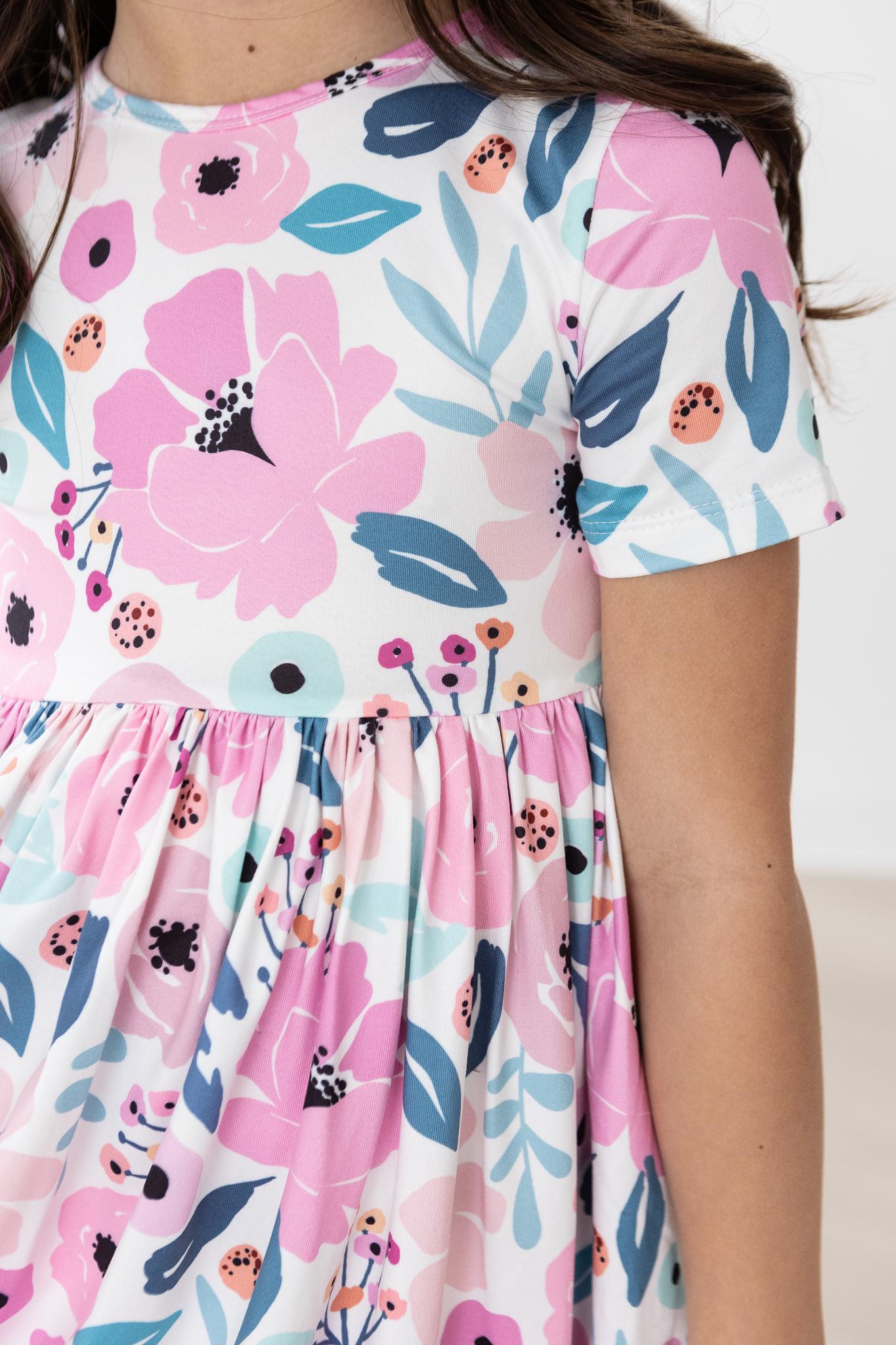 Mila & Rose ® Pretty in Purple S/S Pocket Twirl Dress — in-use photo