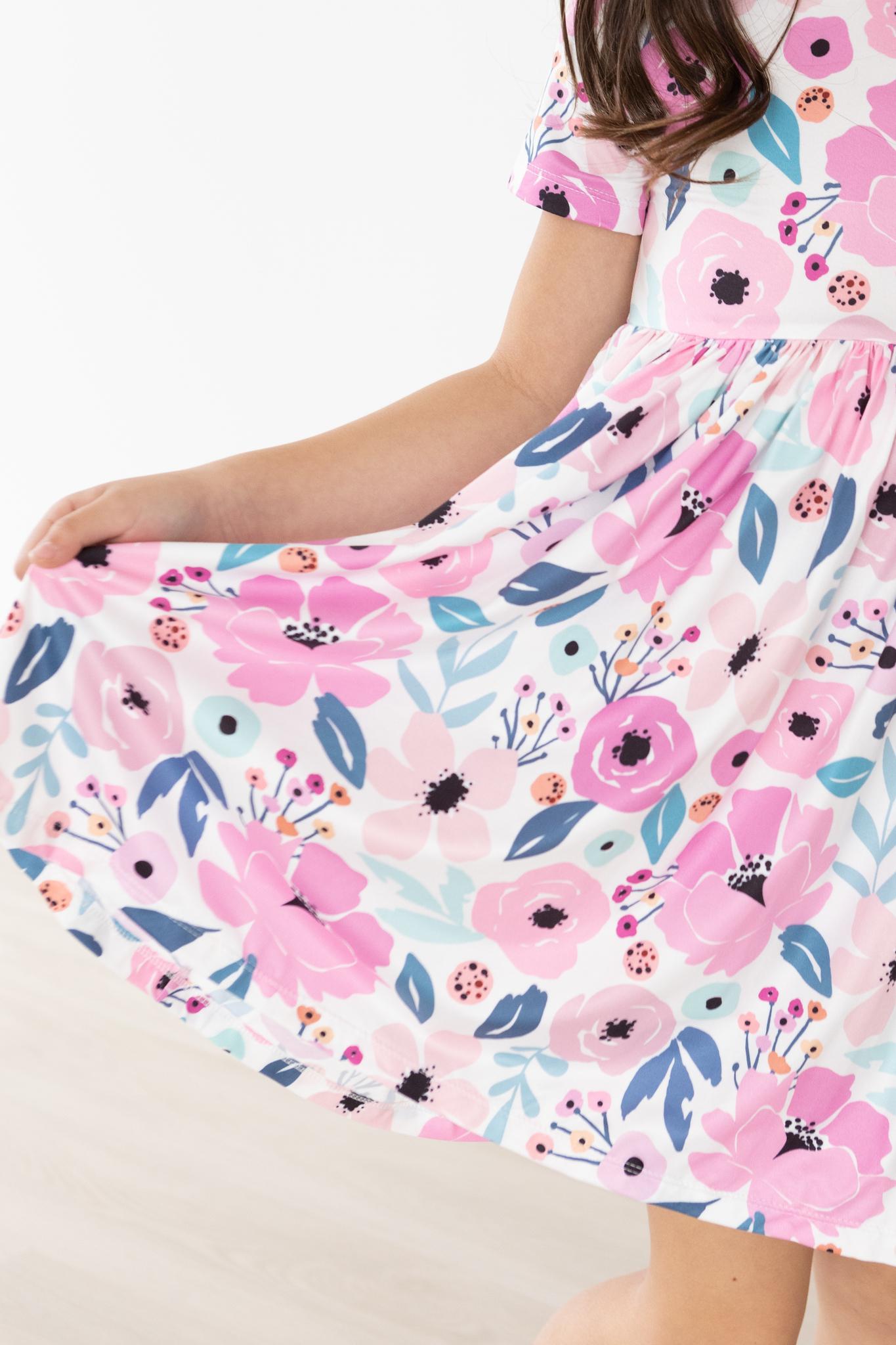 Mila & Rose ® Pretty in Purple S/S Pocket Twirl Dress — size reference