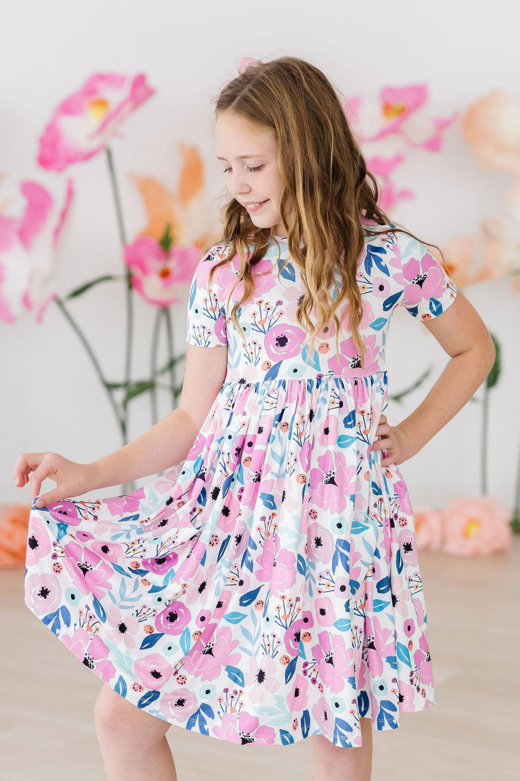 Mila & Rose ® Pretty in Purple S/S Pocket Twirl Dress — main product shot