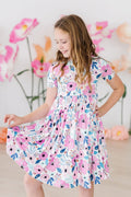Mila & Rose ® Pretty in Purple S/S Pocket Twirl Dress — main product shot