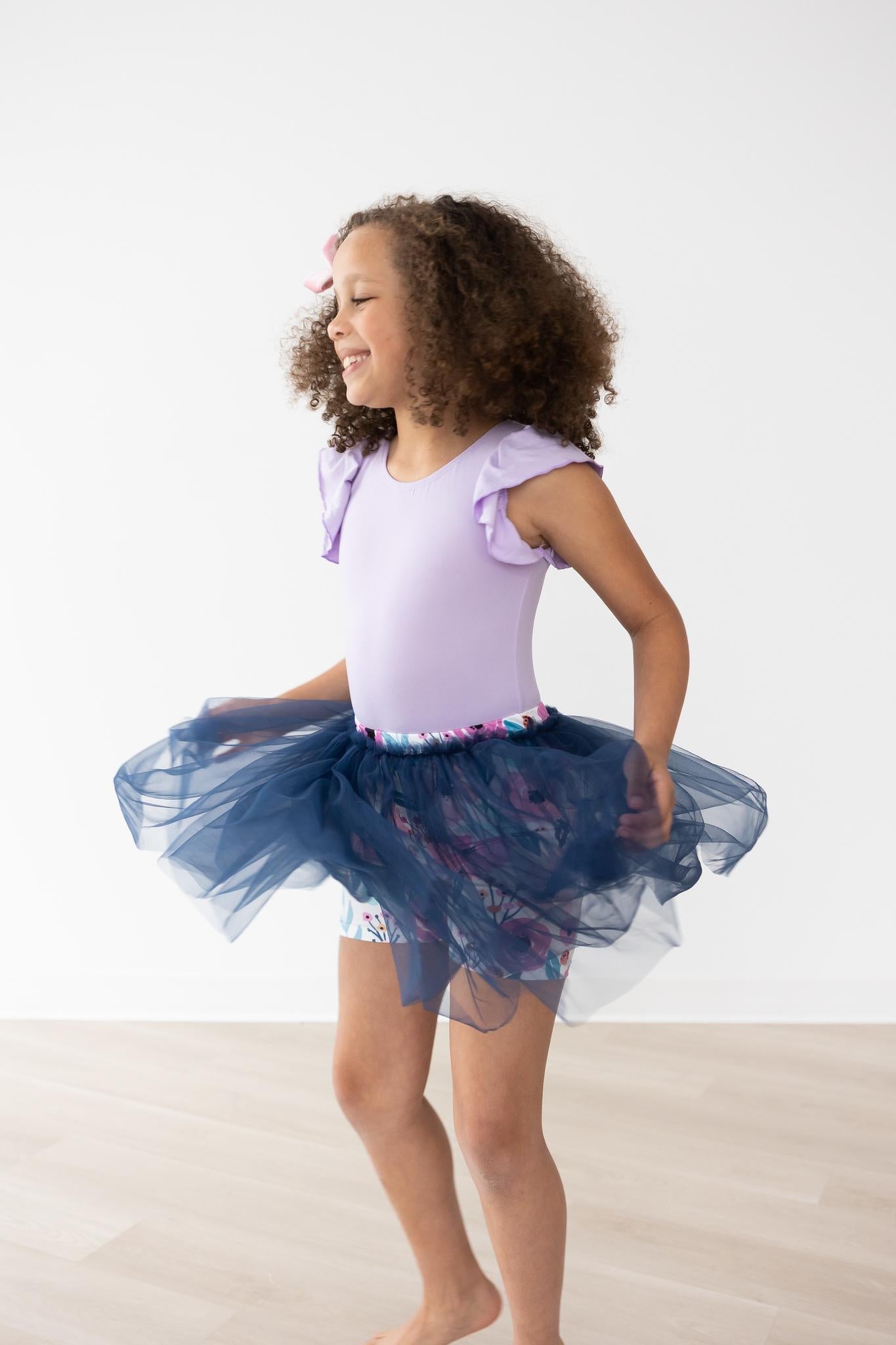 Mila & Rose ® Pretty in Purple Tutu Shorts — side view