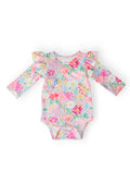 Mila & Rose ® Field of Flowers L/S Flutter Bodysuit — main product shot