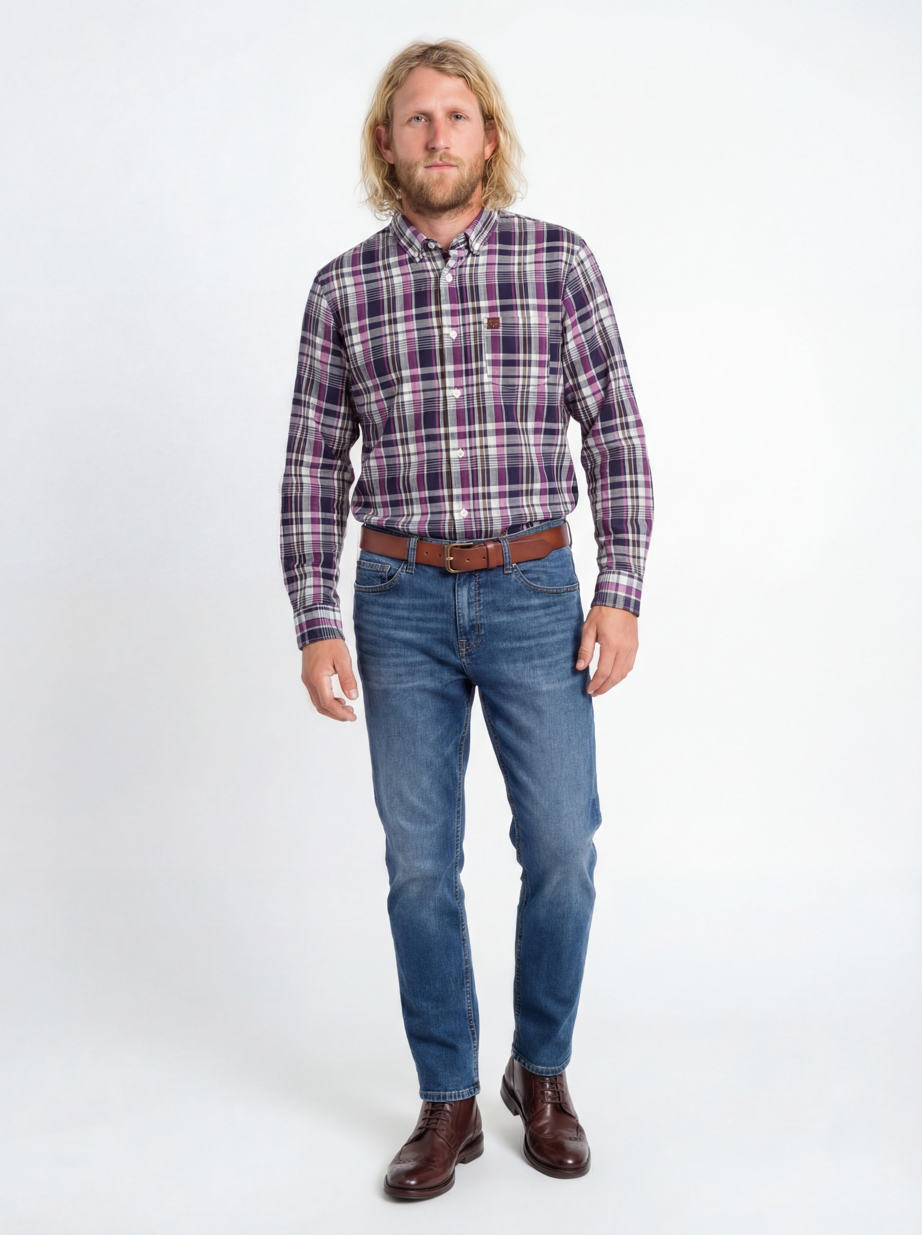 Adirondack Field Griffing Linen Blend Oxford — detail and construction