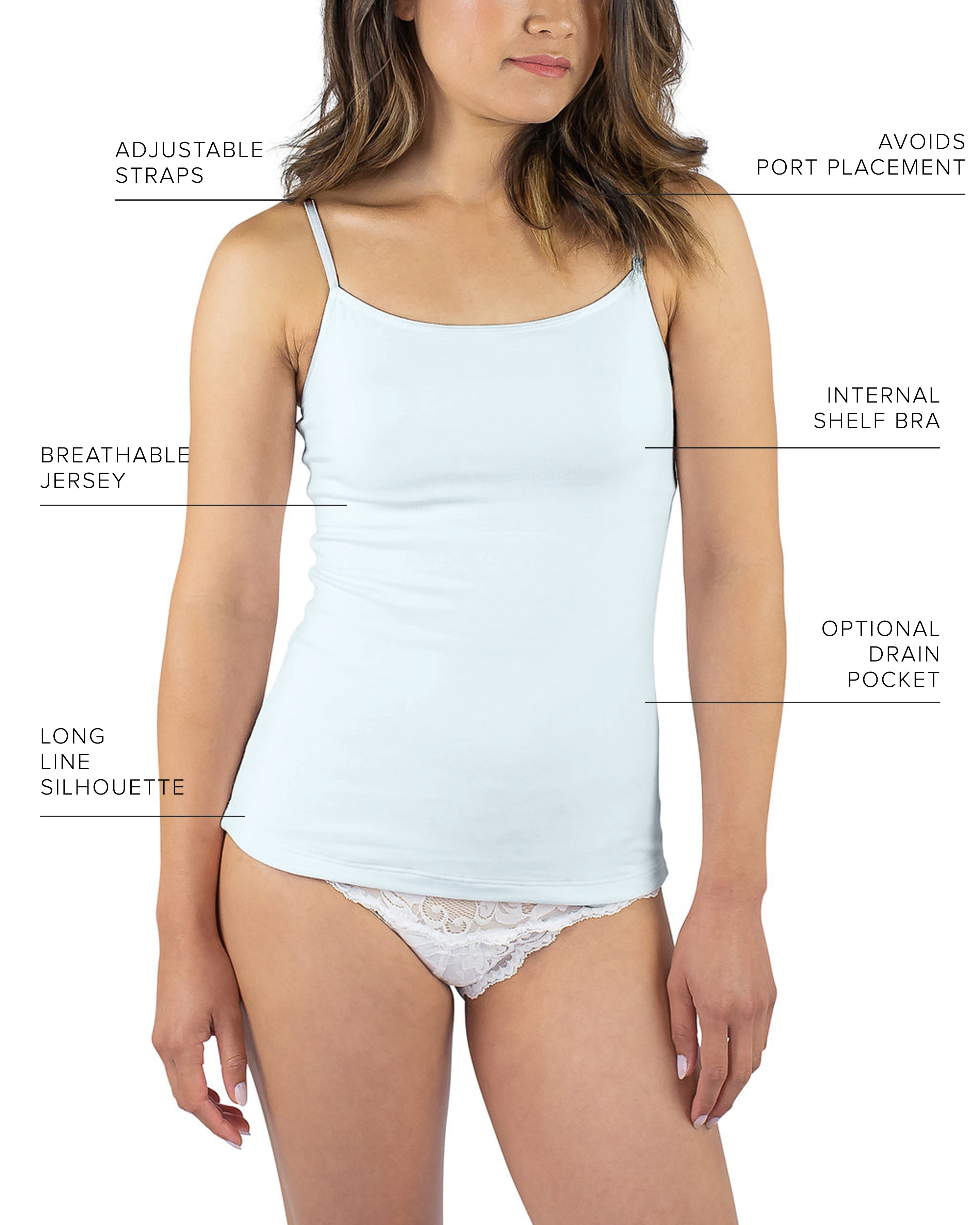 Everviolet Maia Sustainable Jersey Cami, Mist — back view